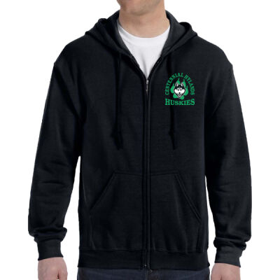 CHES Adult Zip-Up Hoodie Black Thumbnail